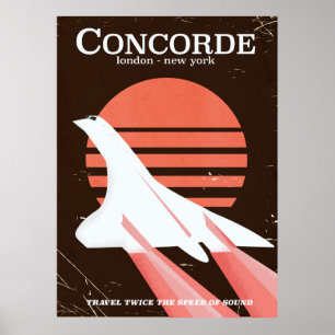 poster de viagens de voo da Concorde
