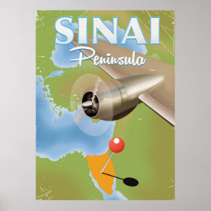 poster de viagens de Voo da Península do Sinai