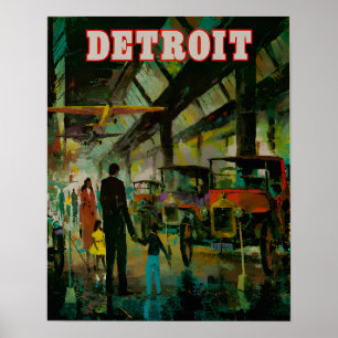 Poster de viagens Detroit