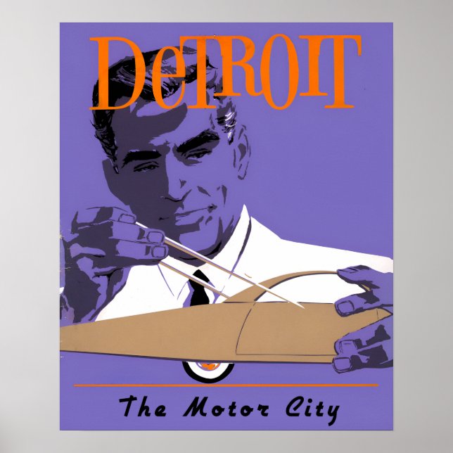 Poster de viagens Detroit (Frente)