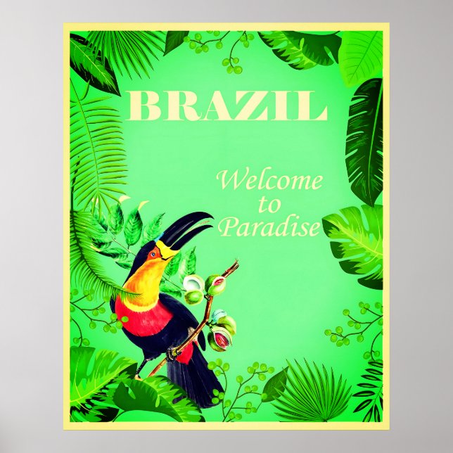 Poster de viagens do Brasil (Frente)