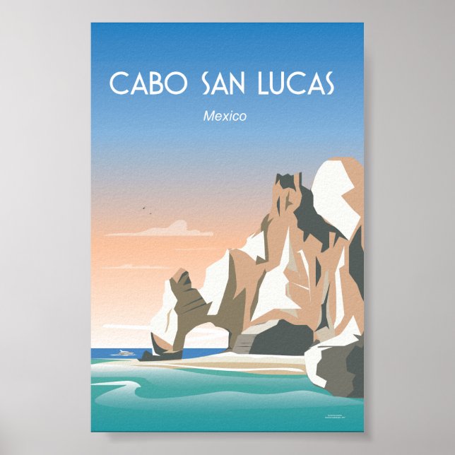 Poster de viagens do Cabo San Lucas (Frente)