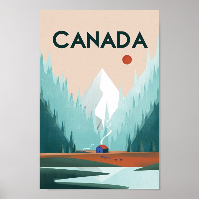 Poster de viagens do Canadá (Frente)
