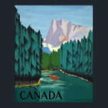Poster de viagens do Canadá<br><div class="desc">Poster de viagens de estilo retrô para o Canadá. Há espaço suficiente nesta imagem para você colocar uma folha de mapa no topo ou no fundo, se quiser. Eu quase me fiz, mas então decidi deixar isso para você.</div>