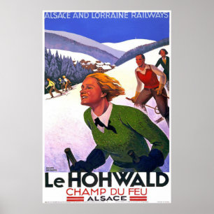 Poster de viagens do francês de Le Hohwald Vintag