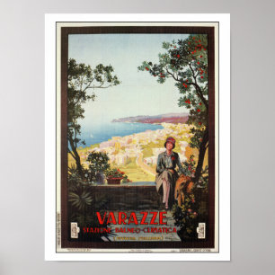 Poster de viagens do italiano de Varazze da idade