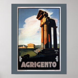 Poster de viagens do italiano do vintage de