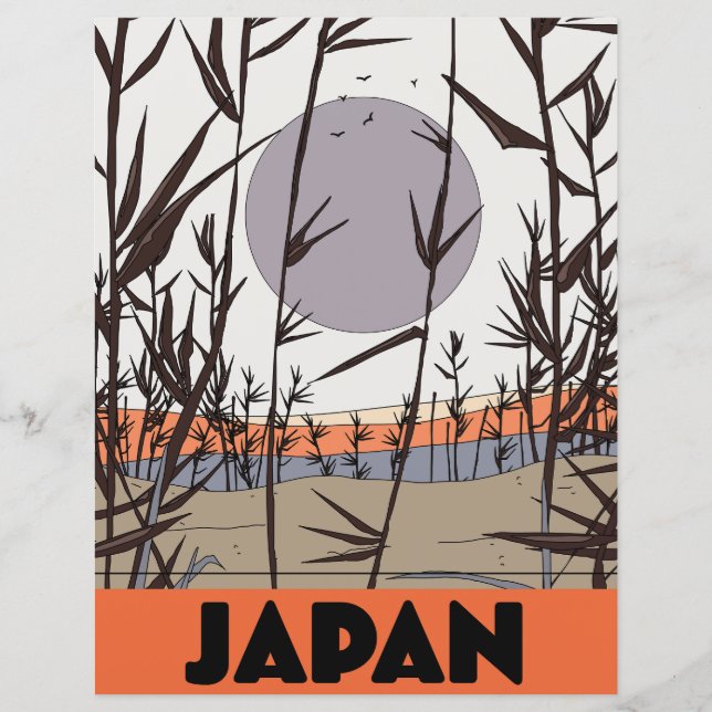 Poster de viagens do Japão (Frente)