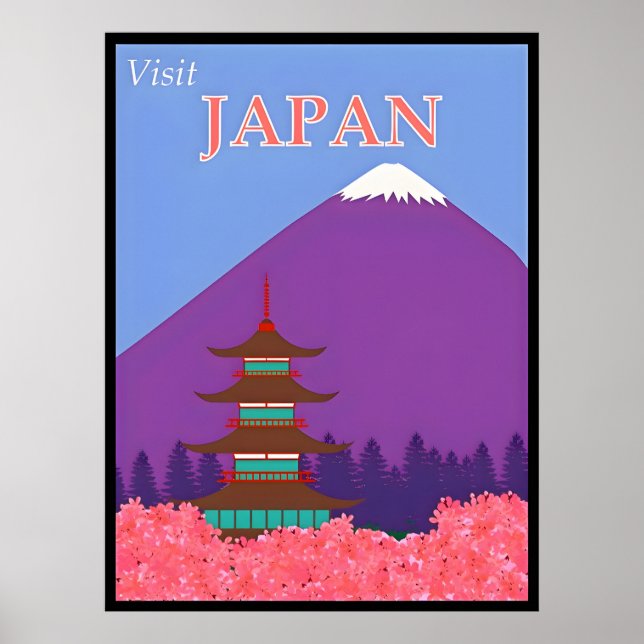Poster de viagens do Japão (Frente)