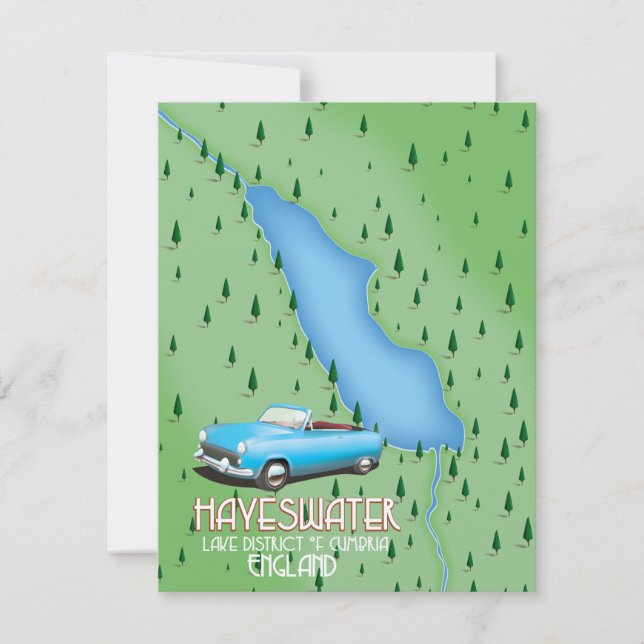 Poster de viagens do mapa do distrito de Hayeswate (Frente)