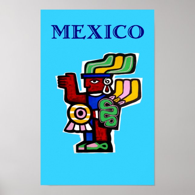 Poster de viagens do México. (Frente)