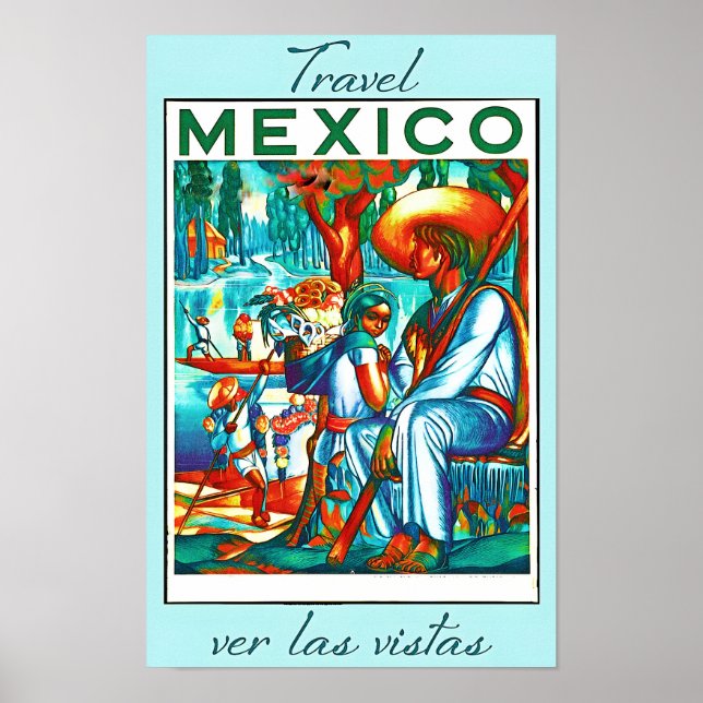 Poster de viagens do México (Frente)