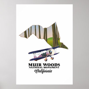 poster de viagens do Monumento Nacional de Muir Wo