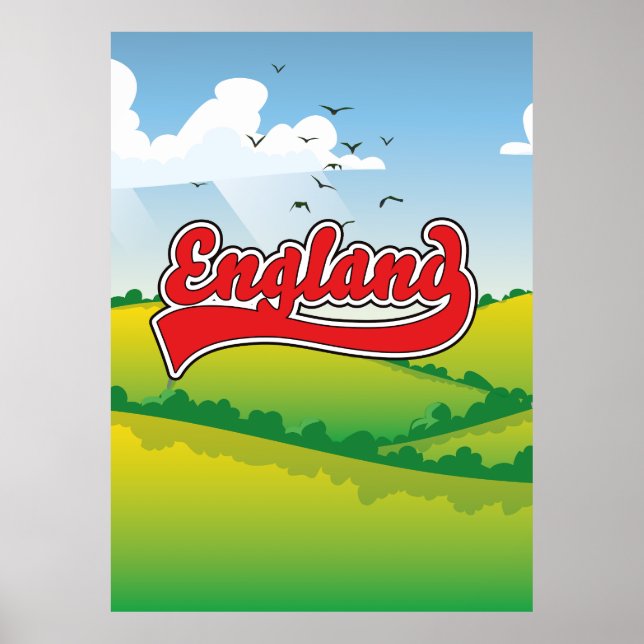 Poster de viagens do País de Inglaterra (Frente)