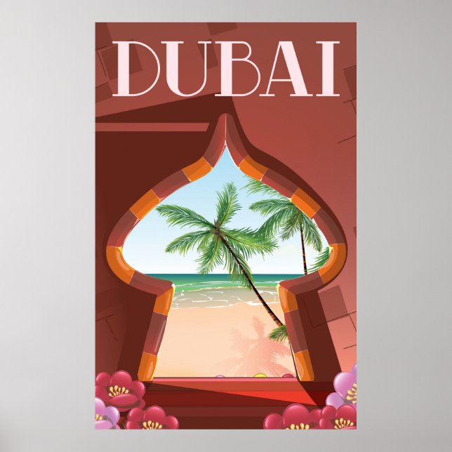 Poster de viagens do Palácio de Dubai (Frente)