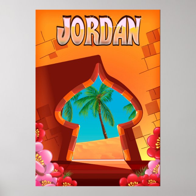Poster de viagens do Palácio Jordan (Frente)