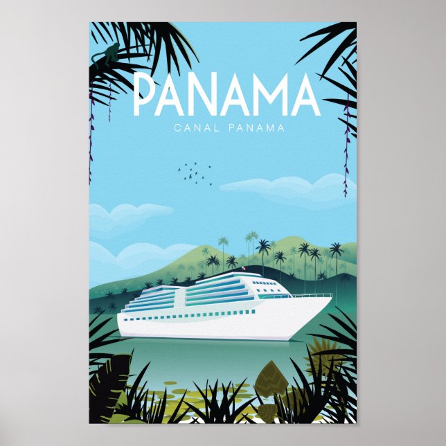 Poster de viagens do Panamá, (Frente)