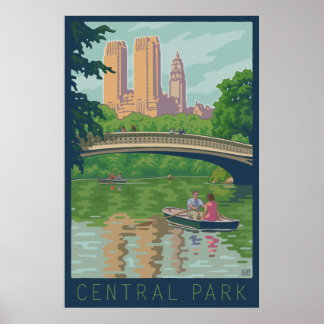 Poster de viagens do Parque Central Vintage
