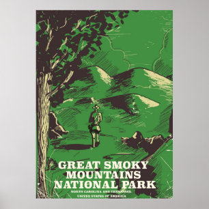 Poster de viagens do parque nacional de Great
