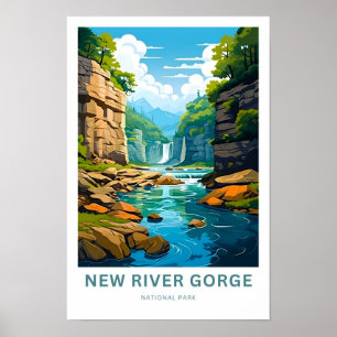 Poster de viagens do Parque Nacional de New River
