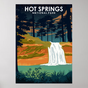 Poster de viagens do Parque Nacional de Primaveras