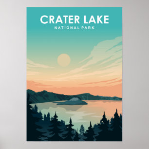 Poster de viagens do Parque Nacional do Lago Crate