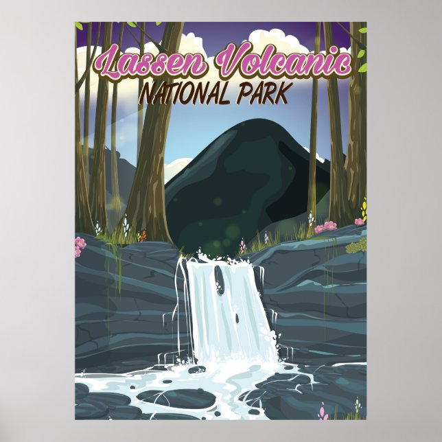 Poster de viagens do Parque Nacional Vulcânico de  (Frente)