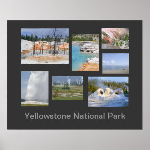 Poster de viagens do Parque Nacional Yellowstone