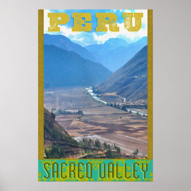 Poster de viagens do Peru - Vale Sagrado Incan (Frente)