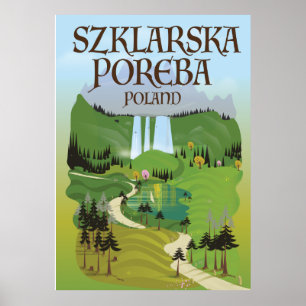 Poster de viagens do Polônia de Szklarska Poreba