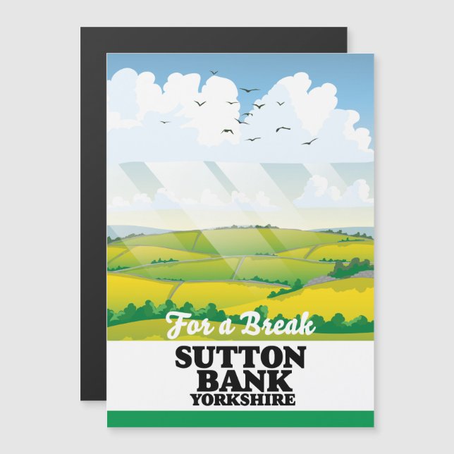 Poster de viagens do Sutton Bank yorkshire (Frente/Verso)