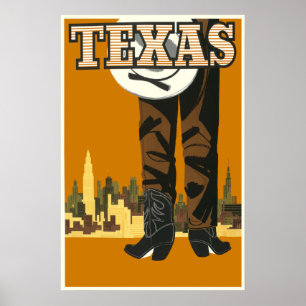 Poster de viagens do Texas