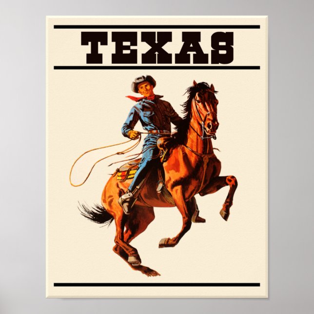 Poster de viagens do Texas (Frente)