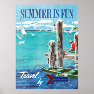 Poster de viagens do verão