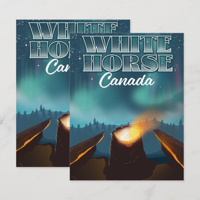 Poster de viagens do White Horse Canada (Frente/Verso)