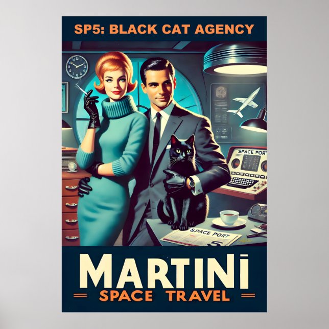 Poster de viagens Espacial Martini SP5: Agência de (Frente)