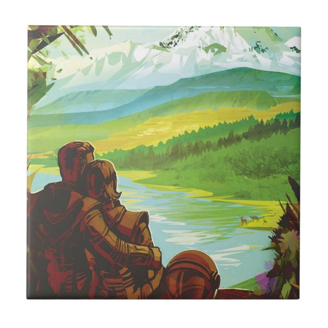 Poster de viagens Espacial Retroativo E Missão De  (Frente)