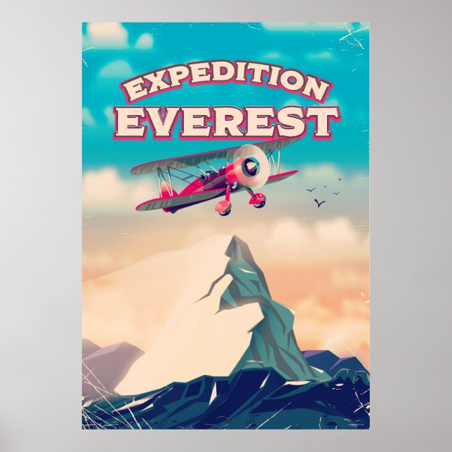 Poster de viagens Everest de Expedição (Frente)