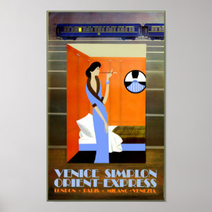 Poster de viagens expresso de oriente