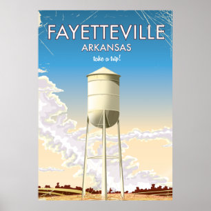 Poster de viagens Fayetteville Arkansas