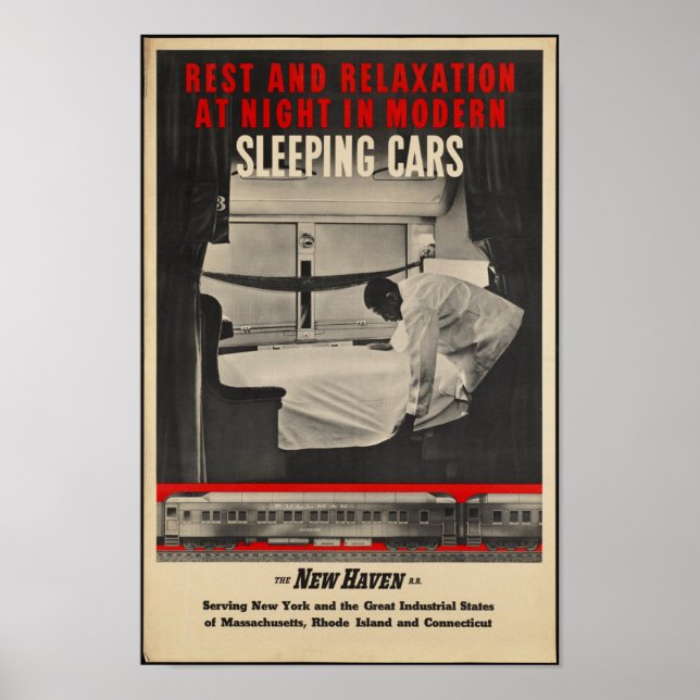 Poster de viagens Ferroviário Vintage (Frente)