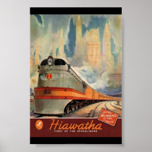 Poster de viagens Ferroviário Vintage