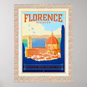Poster de viagens Florence-Itália
