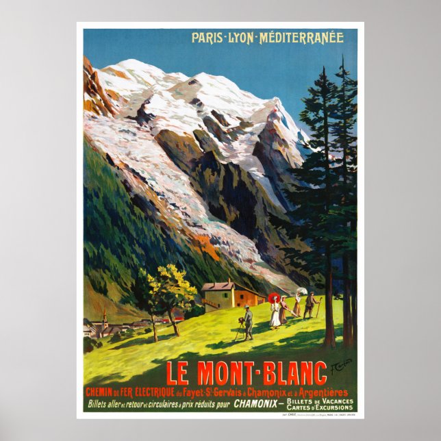 Poster de viagens France Le Mont Blanc restaurado (Frente)