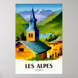 Poster de viagens francês dos cumes