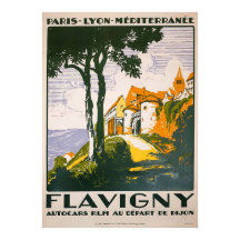 Poster de viagens francês Flavigny 1930