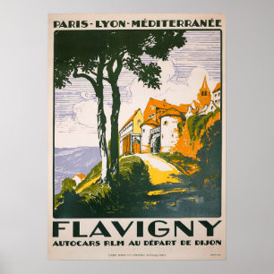 Poster de viagens francês Flavigny 1930