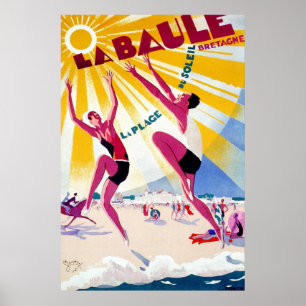 Poster de viagens francês La Baule Vintage