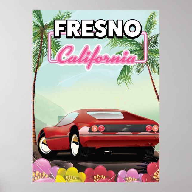 Poster de viagens Fresno California (Frente)