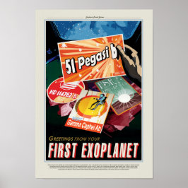 POSTER DE VIAGENS Futuro da NASA - Pegasi do Exopl